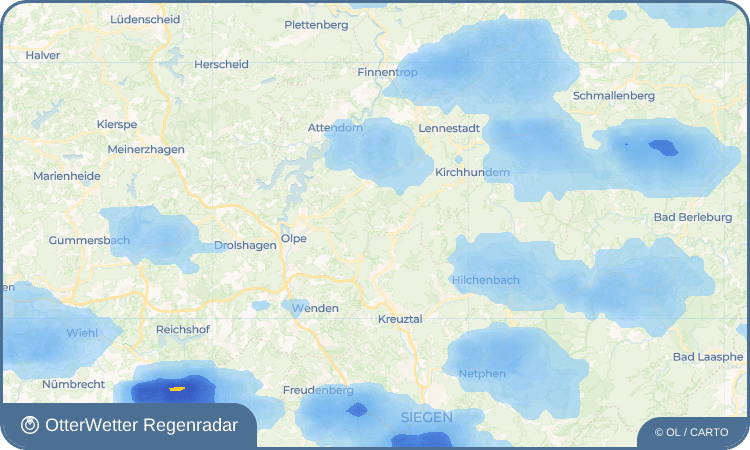 OtterWetter Regenradar-Widget Kruberg
