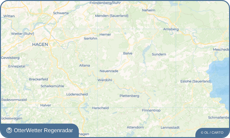 OtterWetter Regenradar-Widget Küntrop