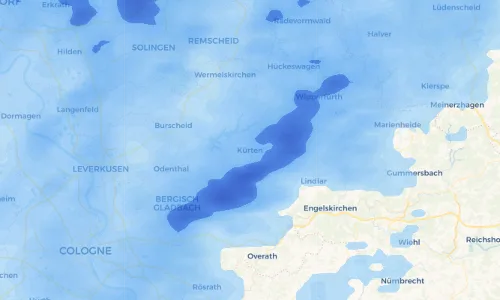 Regenradar Vorschaubild - Aktuelle Niederschläge in Kürten und Umgebung