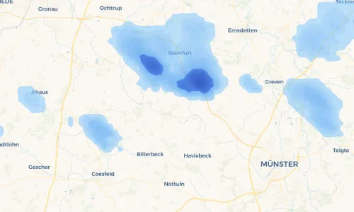 Regenradar Vorschaubild - Aktuelle Niederschläge in Laer und Umgebung