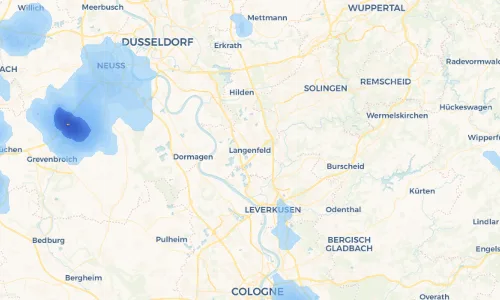 Regenradar Vorschaubild - Aktuelle Niederschläge in Langenfeld und Umgebung