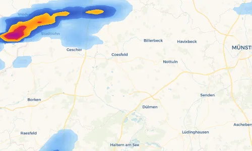 Regenradar Vorschaubild - Aktuelle Niederschläge in Lette und Umgebung