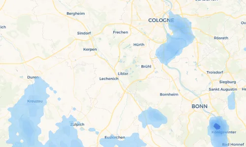 Regenradar Vorschaubild - Aktuelle Niederschläge in Liblar und Umgebung