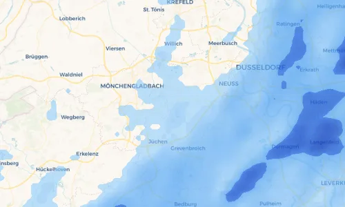 Regenradar Vorschaubild - Aktuelle Niederschläge in Liedberg und Umgebung