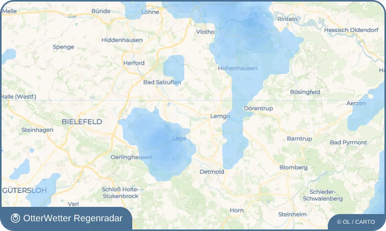 Widget-Vorschau für Lieme Wetter-Widget-Vorschau mit Vorhersagedaten für Lieme