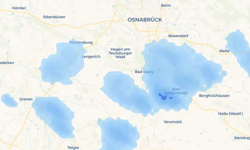 Regenradar Vorschaubild - Aktuelle Niederschläge in Lienen und Umgebung