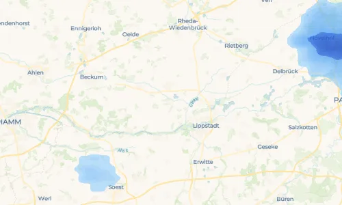 Regenradar Vorschaubild - Aktuelle Niederschläge in Liesborn und Umgebung