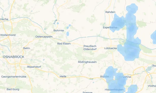 Regenradar Vorschaubild - Aktuelle Niederschläge in Lintorf und Umgebung