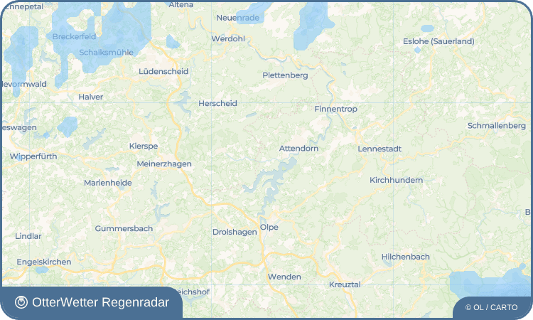 Widget-Vorschau für Listerscheid Wetter-Widget-Vorschau mit Vorhersagedaten für Listerscheid
