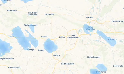 Regenradar Vorschaubild - Aktuelle Niederschläge in Löhne und Umgebung