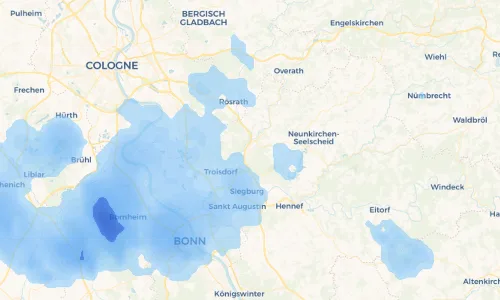 Regenradar Vorschaubild - Aktuelle Niederschläge in Lohmar und Umgebung