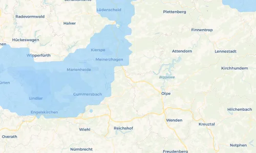 Regenradar-Vorschau: aktuelle Niederschläge in Lüdespert und Umgebung