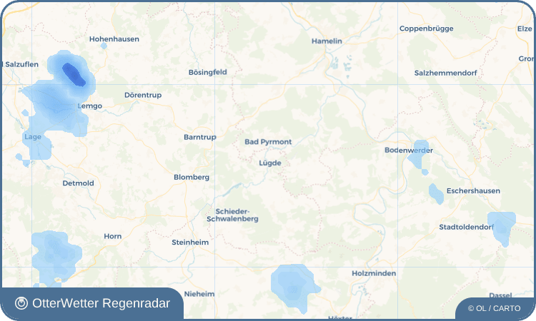 Widget-Vorschau für Lügde Wetter-Widget-Vorschau mit Vorhersagedaten für Lügde
