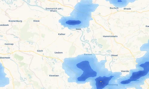Regenradar Vorschaubild - Aktuelle Niederschläge in Marienbaum und Umgebung