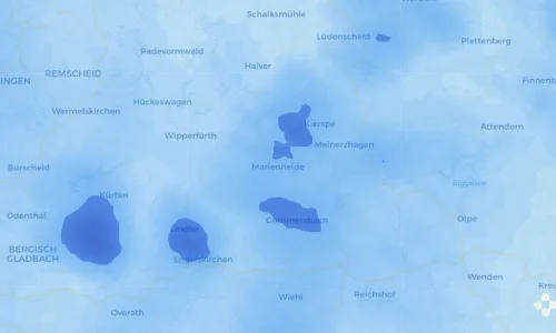 Regenradar Vorschaubild - Aktuelle Niederschläge in Marienheide und Umgebung