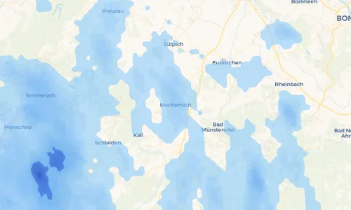 Regenradar Vorschaubild - Aktuelle Niederschläge in Mechernich und Umgebung
