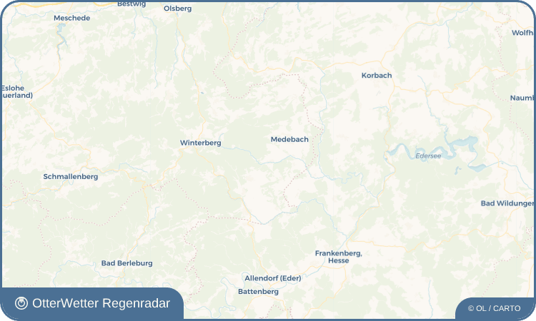 Wetter-Widget-Vorschau mit Vorhersagedaten für Medelon