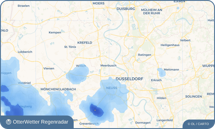 Wetter-Widget-Vorschau mit Vorhersagedaten für Meerbusch