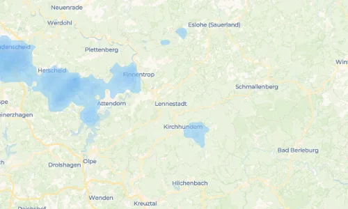 Regenradar Vorschaubild - Aktuelle Niederschläge in Meggen und Umgebung