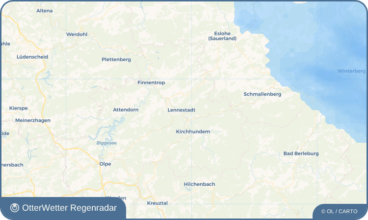Wetter-Widget-Vorschau mit Vorhersagedaten für Meggen