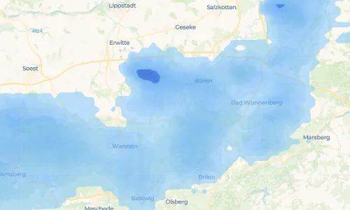 Regenradar Meiste: aktuelle Niederschläge in Meiste und Umgebung, Stand 25. Oktober 2026 um 2:10 Uhr