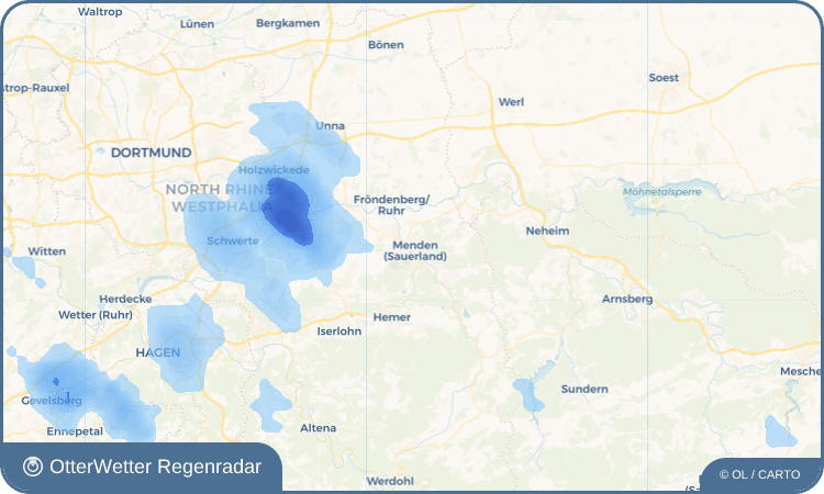 OtterWetter Regenradar-Widget Menden (Sauerland)
