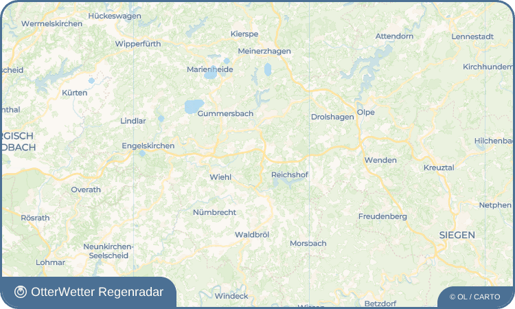 OtterWetter Regenradar-Widget Mennkausen
