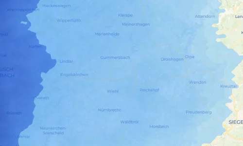 Regenradar Merkausen: aktuelle Niederschläge in Merkausen und Umgebung, Stand 22. Oktober 2026 um 21:50 Uhr