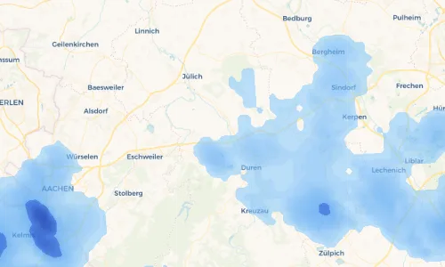 Regenradar Vorschaubild - Aktuelle Niederschläge in Merken und Umgebung