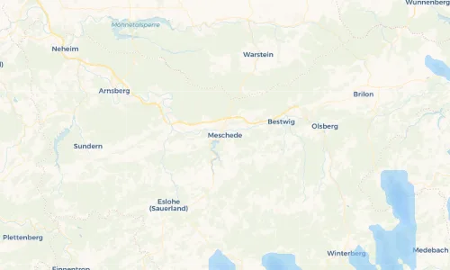 Regenradar Vorschaubild - Aktuelle Niederschläge in Meschede und Umgebung