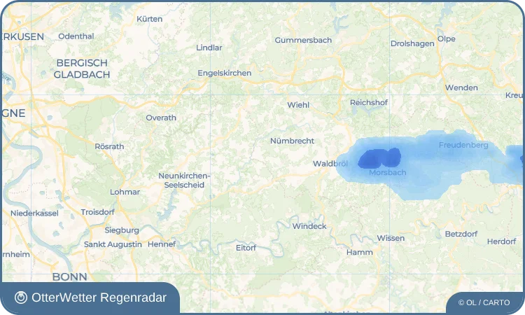 Wetter-Widget-Vorschau mit Vorhersagedaten für Mildsiefen