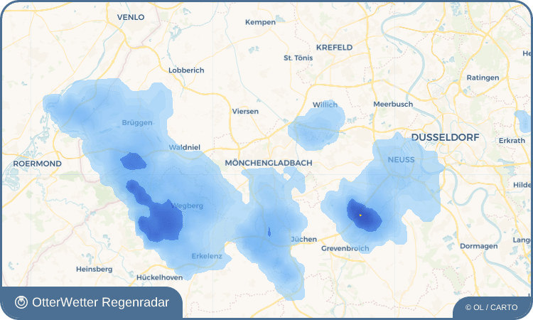 OtterWetter Regenradar-Widget Mönchengladbach
