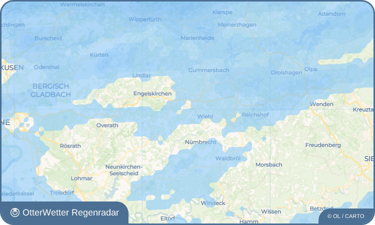 OtterWetter Regenradar-Widget Mühlen