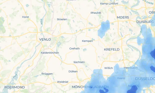 Regenradar Vorschaubild - Aktuelle Niederschläge in Mülhausen und Umgebung