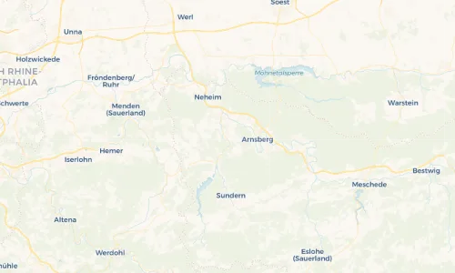 Regenradar-Vorschau: aktuelle Niederschläge in Müschede und Umgebung