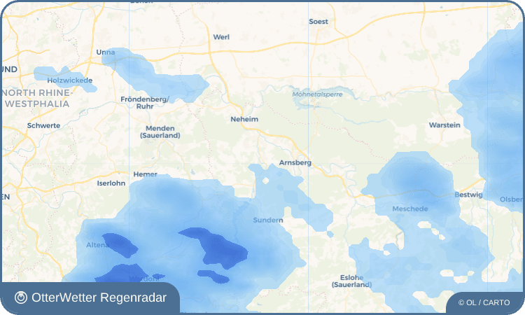 Widget-Vorschau für Müschede Wetter-Widget-Vorschau mit Vorhersagedaten für Müschede