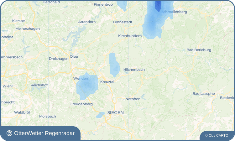 Widget-Vorschau für Müsen Wetter-Widget-Vorschau mit Vorhersagedaten für Müsen