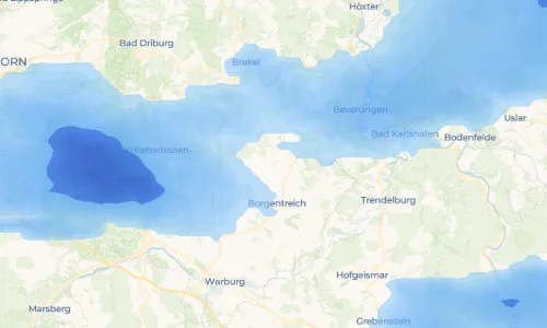 Regenradar Natzungen: aktuelle Niederschläge in Natzungen und Umgebung, Stand 22. Oktober 2026 um 21:50 Uhr