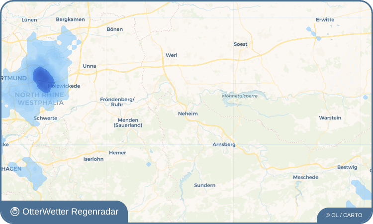 Widget-Vorschau für Neheim Wetter-Widget-Vorschau mit Vorhersagedaten für Neheim