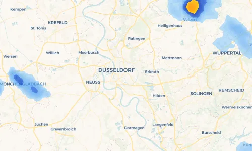 Regenradar Vorschaubild - Aktuelle Niederschläge in Neubaugebiet Schöffenhöfe und Umgebung
