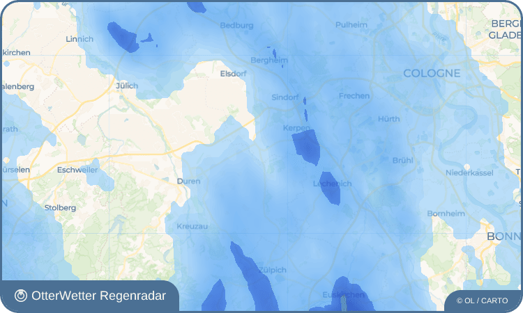 Widget-Vorschau für Niederbolheim Wetter-Widget-Vorschau mit Vorhersagedaten für Niederbolheim