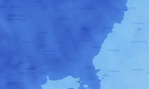 Regenradar Niederbreidenbach: aktuelle Niederschläge in Niederbreidenbach und Umgebung, Stand 21. Oktober 2026 um 9:55 Uhr
