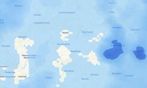 Regenradar-Vorschau: aktuelle Niederschläge in Niederbröl und Umgebung