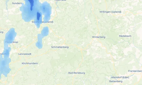 Regenradar Vorschaubild - Aktuelle Niederschläge in Niedersorpe und Umgebung