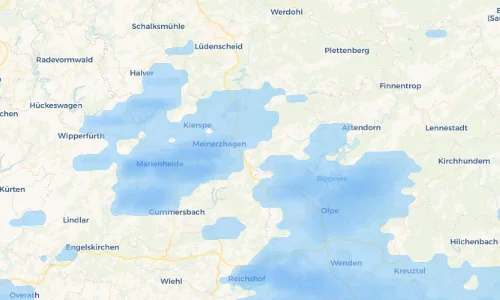 Regenradar-Vorschau: aktuelle Niederschläge in Nordhellen und Umgebung