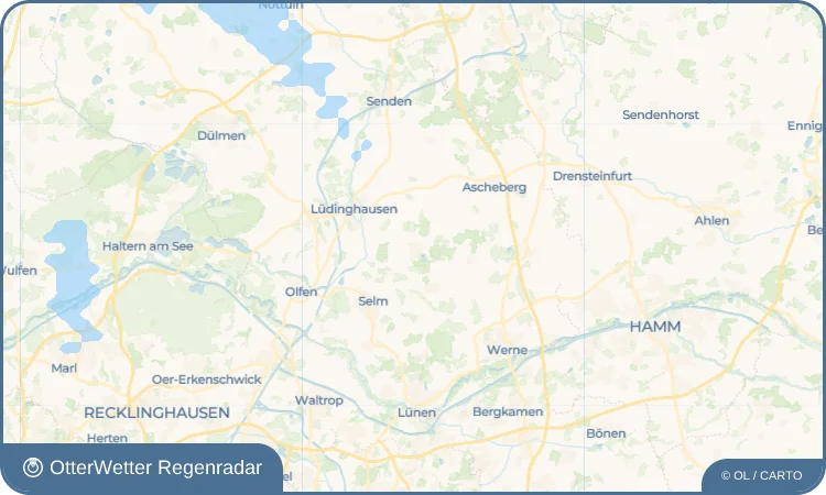 Wetter-Widget-Vorschau mit Vorhersagedaten für Nordkirchen