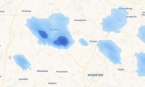 Regenradar Vorschaubild - Aktuelle Niederschläge in Nordwalde und Umgebung