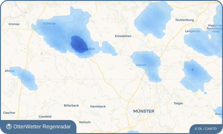 Widget-Vorschau für Nordwalde Wetter-Widget-Vorschau mit Vorhersagedaten für Nordwalde