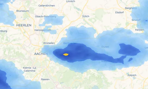 Regenradar Nothberg: aktuelle Niederschläge in Nothberg und Umgebung, Stand 24. Oktober 2026 um 18:55 Uhr