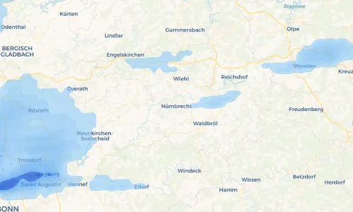 Regenradar Vorschaubild - Aktuelle Niederschläge in Nümbrecht und Umgebung